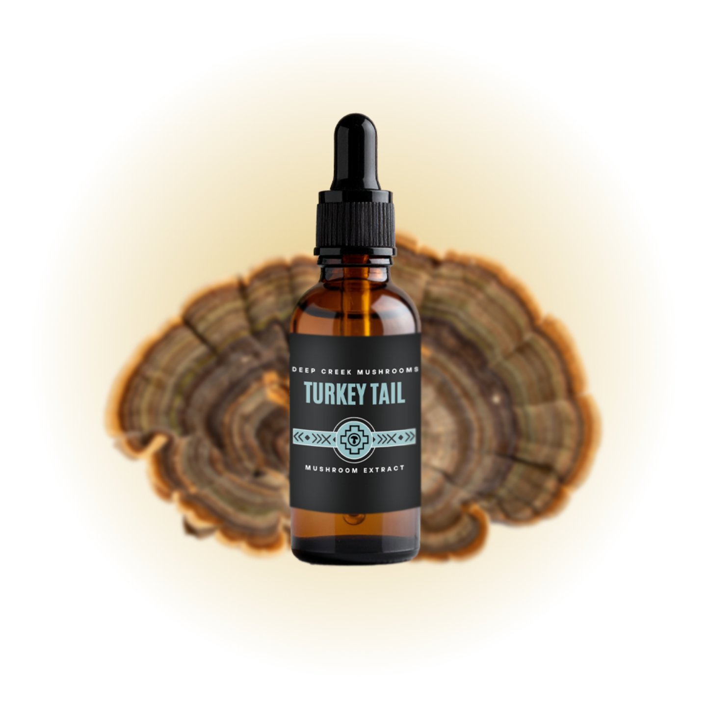 Turkey Tail Glycerite Extract (2oz) | Alcohol Free | Fruiting Body Mushroom