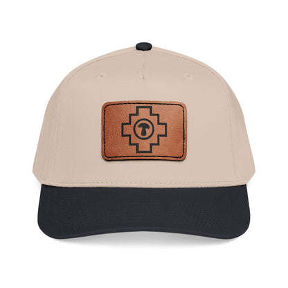 Deep Creek Mushrooms Leather Patch Baseball Cap