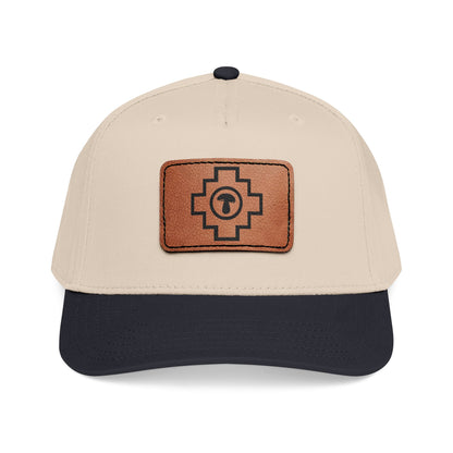Deep Creek Mushrooms Leather Patch Baseball Cap