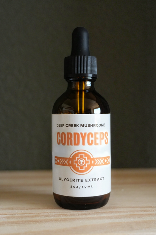 Cordyceps Glycerite Extract (2oz) | Alcohol Free | Fruiting Body Mushroom