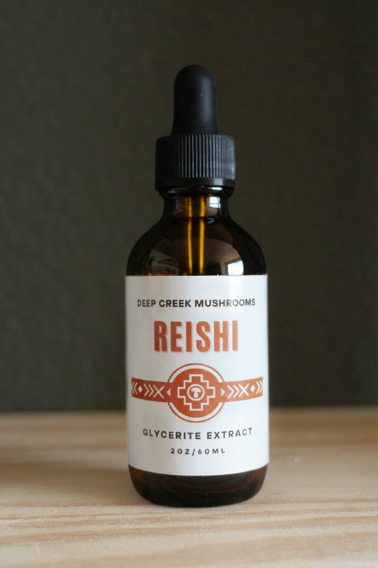 Reishi Glycerite Extract (2oz) | Alcohol Free | Fruiting Body Mushroom